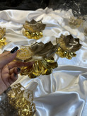 هفت سین رزینی طرح گل رنگ نسکافه ای متالیک