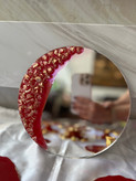 هفت سین رزینی طرح گل رنگ سورمه ای شاین